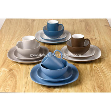 Promotional wholesales square color dinner set